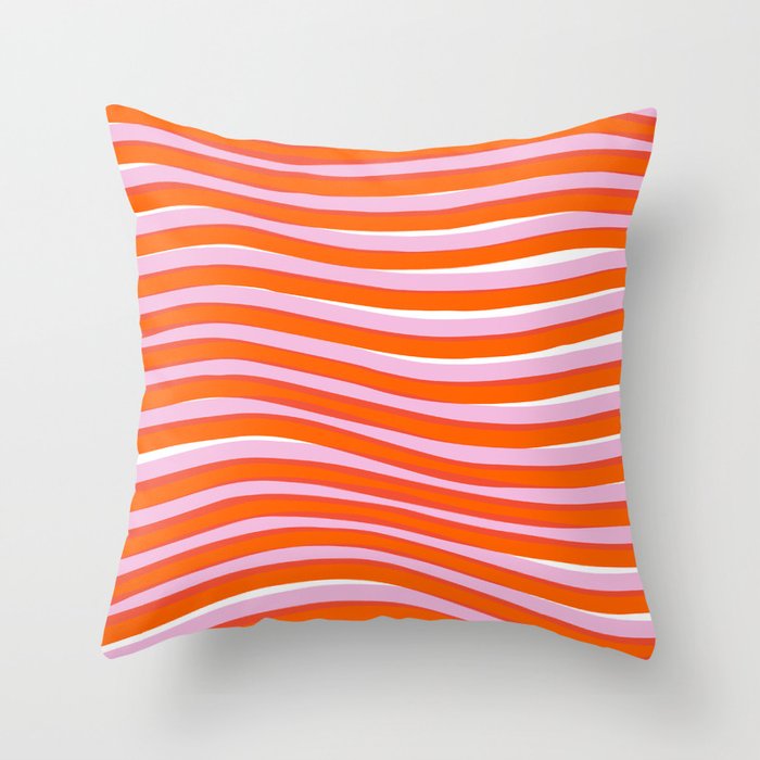 electric zebra stripes Throw Pillow