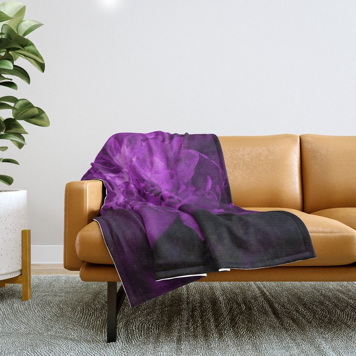 Peony In Ultra Violet Color #decor #society6 #buyart Throw Blanket