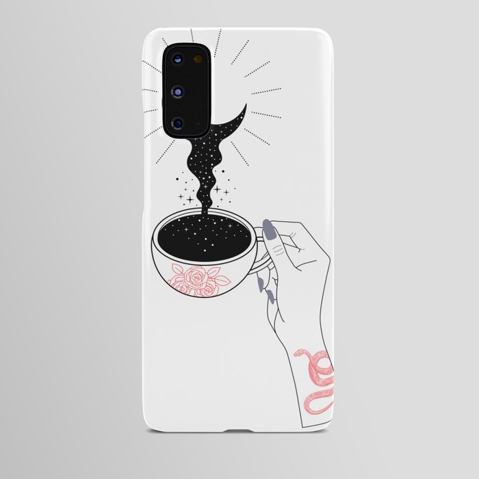 Moon and Coffee Android Case
