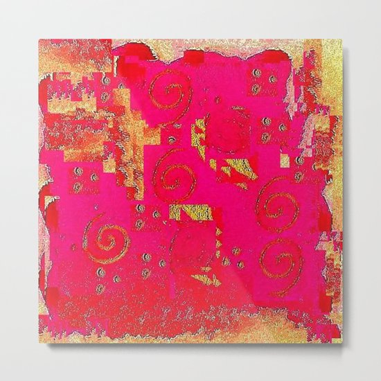 Gold leaf Metal Print