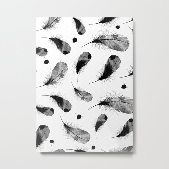 Feather pattern Metal Print
