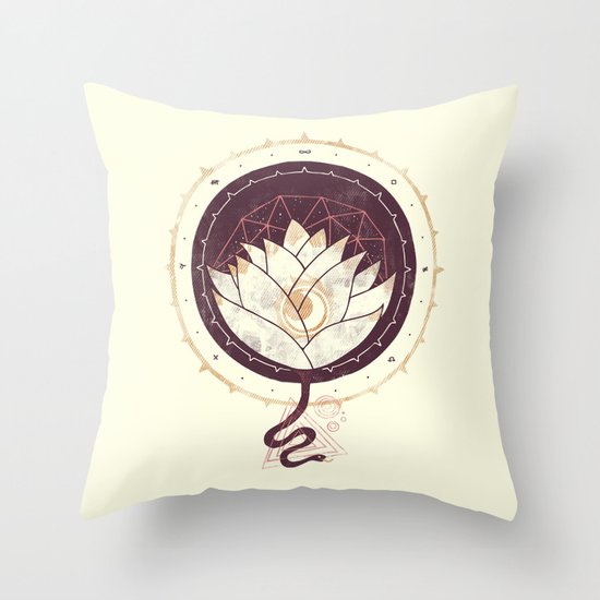 Lotus Throw Pillow