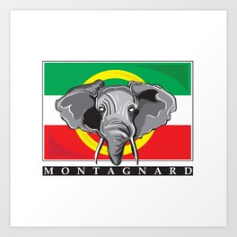Montagnard Flag Art Print