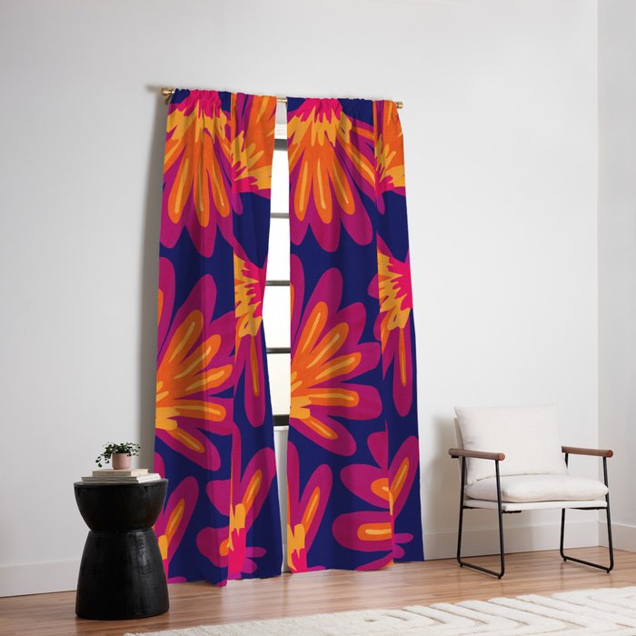 Modern Bold Floral Ii Blackout Curtain By Kristiangallagher Society6