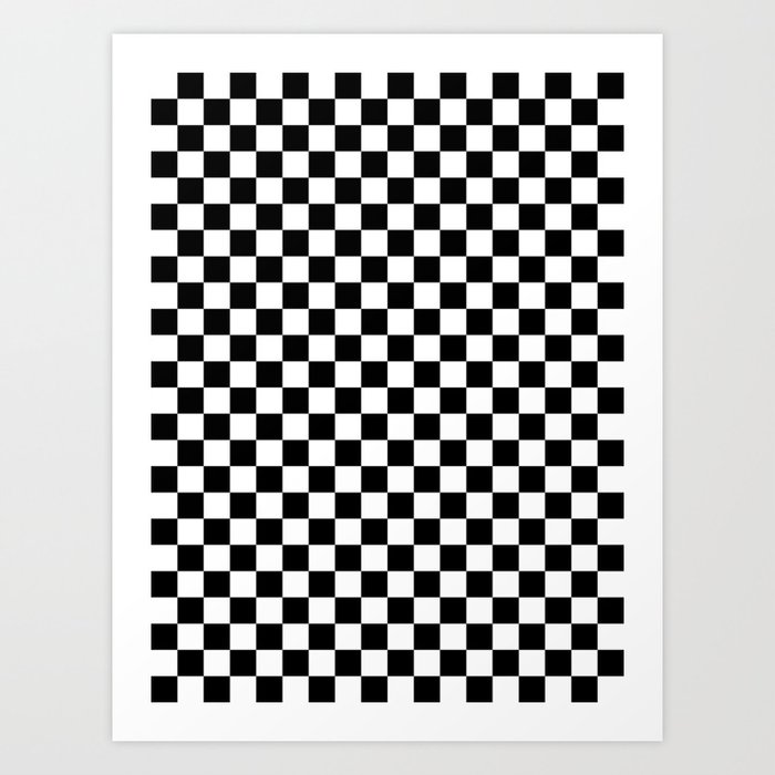 White and Black Checkerboard Kunstdrucke White and Black Checkerboard Kunstdrucke