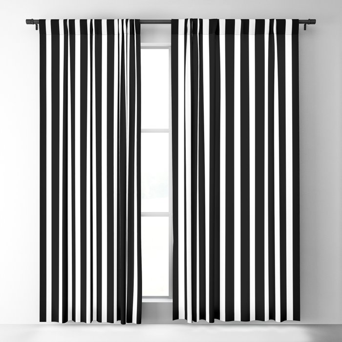 Blackout Curtain By Looly Elzayat, Black And White Striped Curtains Short
