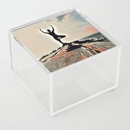 Woman doing Yoga 2 Acrylic Box