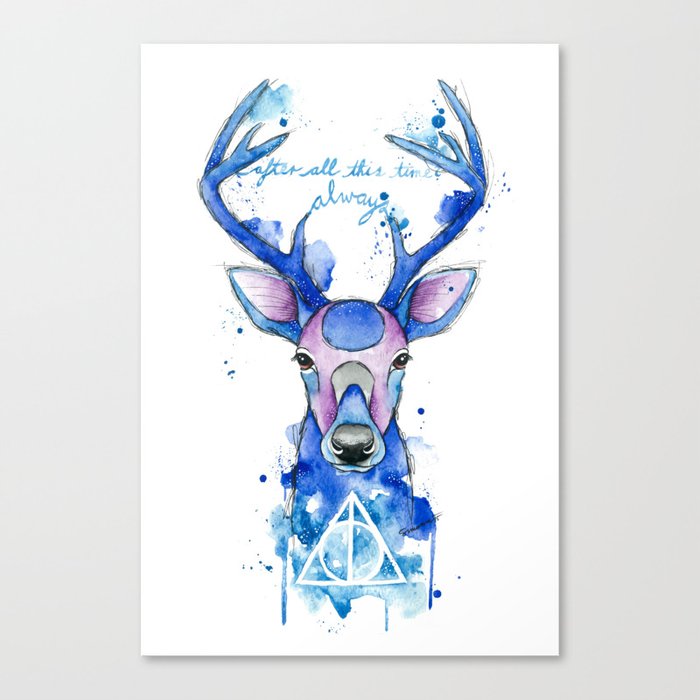 Always Harry Potter Patronus Canvas Print By Simonaborstnar