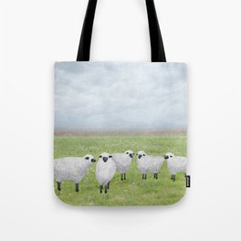 sheep and queen anne’s lace Tote Bag