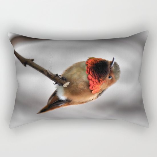 Allen's Hummingbird. © J. Montague. Rectangular Pillow