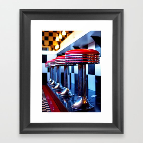 Diner Americana Framed Art Print