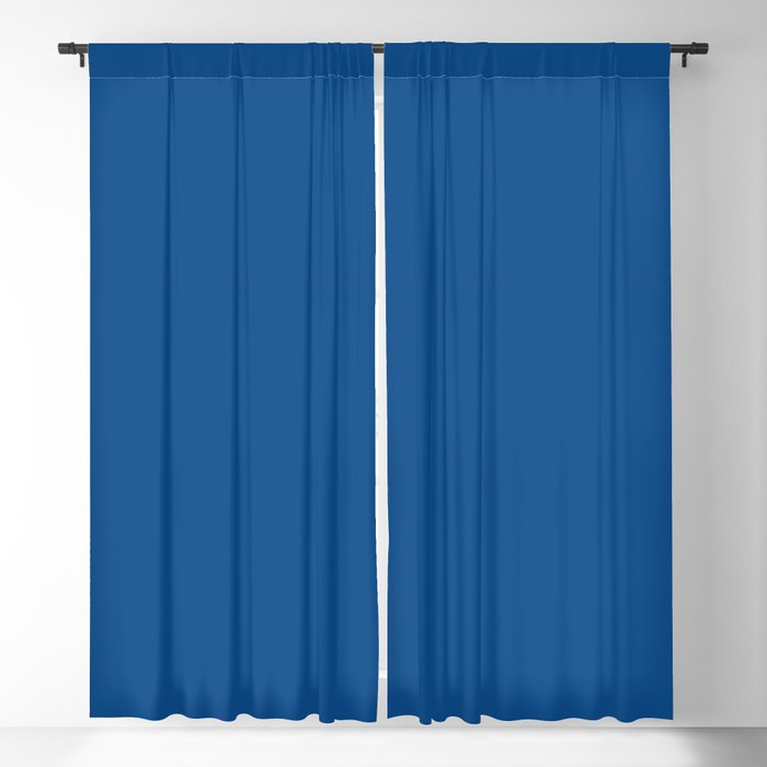 Solid Bright Lapis Blue Color Blackout Curtain