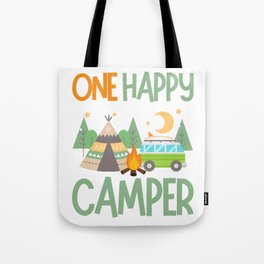 one happy camper first birthday Tote Bag