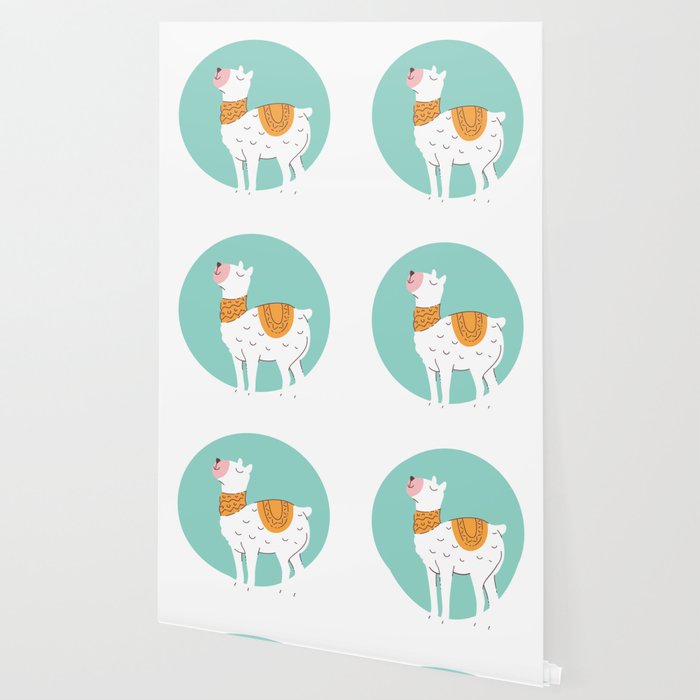 Cute And Sassy Llama Wallpaper By Passionloft Society6