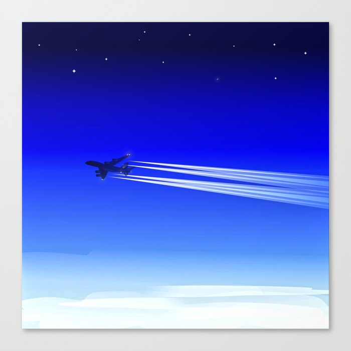 A Jet Heading Home. Canvas Print