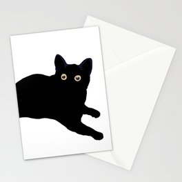 Black cat Stationery Card