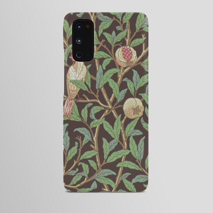 William Morris Bird & Pomegranate Charcoal and Sage Android Case