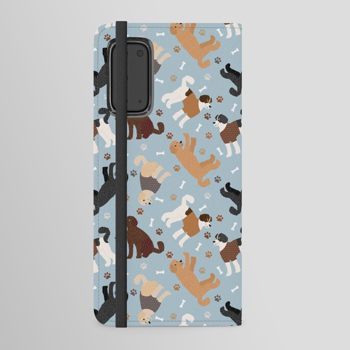 Labradoodle / Goldendoodle Dog Paws and Bones Pattern Android Wallet Case