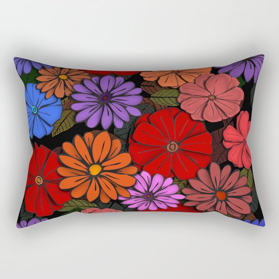 Abstract #393 Flower Power #4 Rectangular Pillow