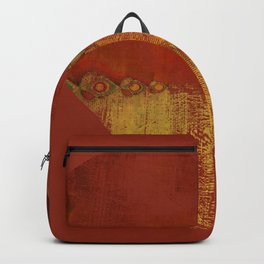 Southwestern Sunset Heart - grungy heart, copper orange ochre Backpack | Procreateart, Grunge, Warmhues, Painting, Digitalart, Homedecor, Abstract, Southwesternheart, Southwestdecor, Digital 