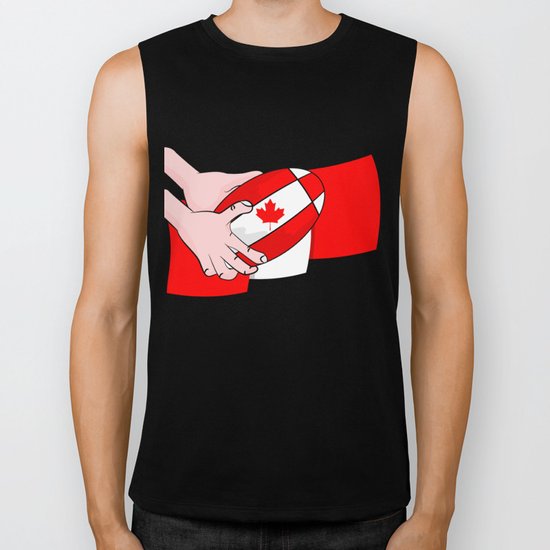 Canada Rugby Flag Biker Tank