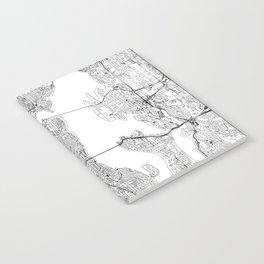 Seattle White Map Notebook