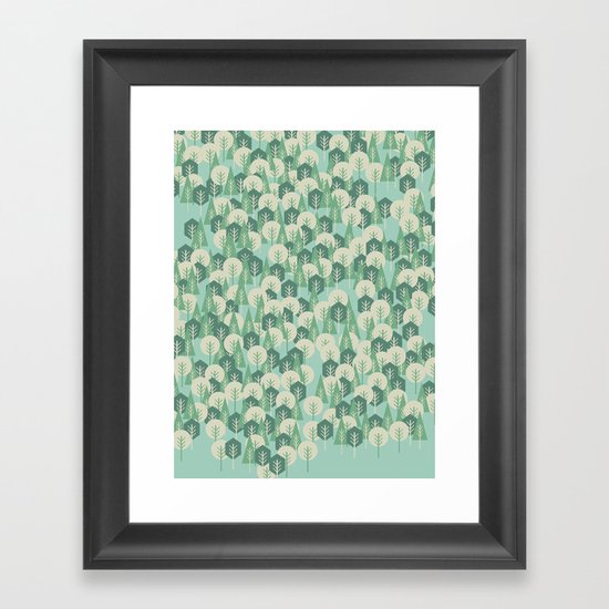 Geometric Woods Framed Art Print