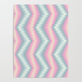 Blurred holographic Zigzag Poster