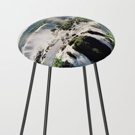 Brazil Photography - Beautiful Waterfall Surrounded By The Jungle Counter Stool