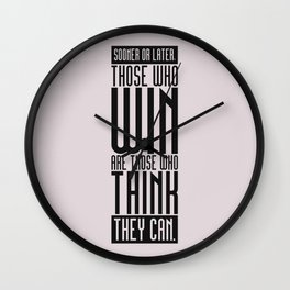 Lab No. 4 Sooner Or Later Richard Bach Motivational Quote Wall Clock