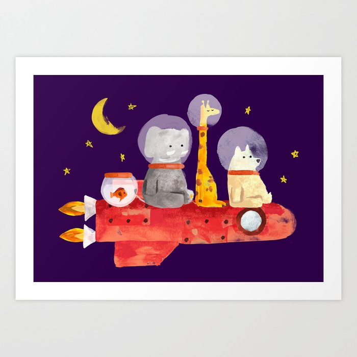 Let's All Go To Mars Art Print