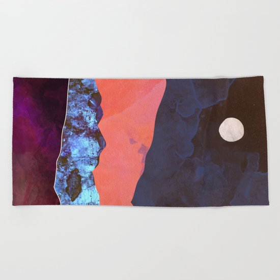 Evening Moon Beach Towel