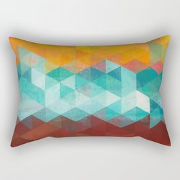 Bold colors abstract geometric pattern Rectangular Pillow