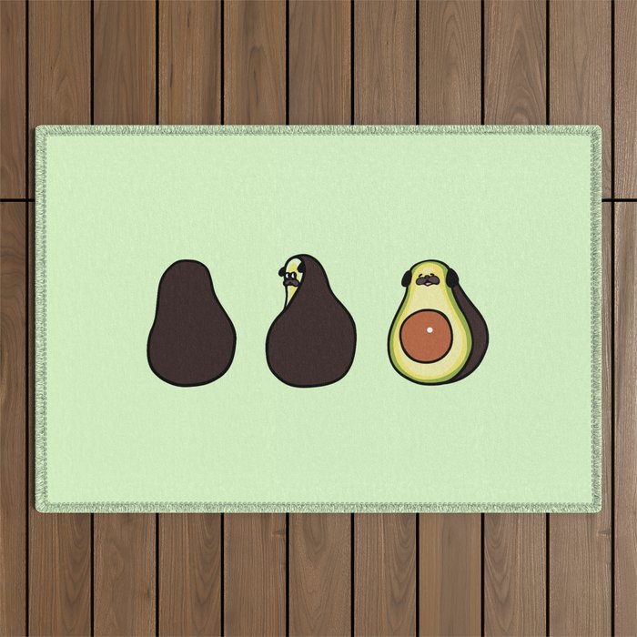 Pug Avocado Outdoor Rug