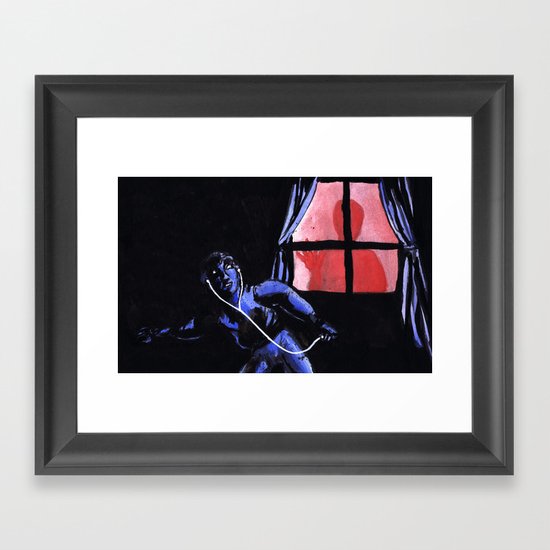 "Scariest Listening Experiences" by Cap Blackard Framed Art Print