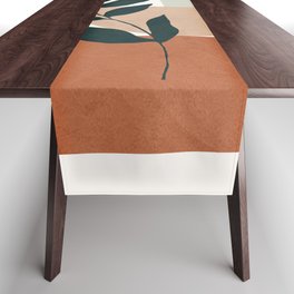 Soft Shapes IV Table Runner | Minimal, Shapes, Minimalist, Illustration, Flowers, Painting, Modern, Summer, Leaves, Abstract 