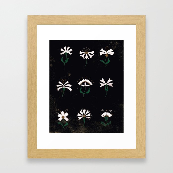 white carnation Framed Art Print
