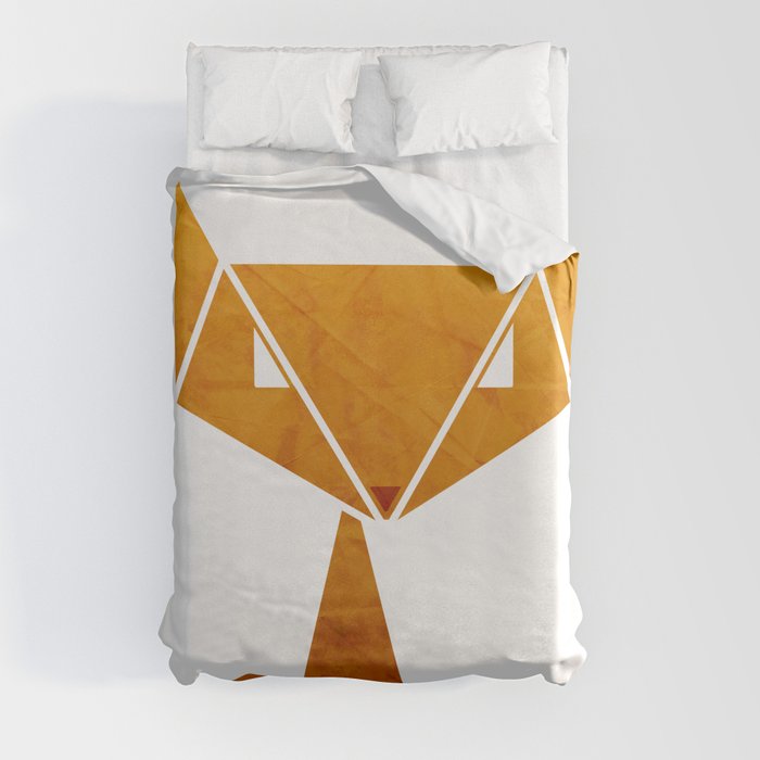 Origami Fox Duvet Cover