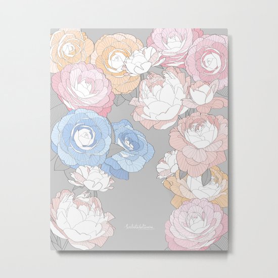 PEONIES Metal Print