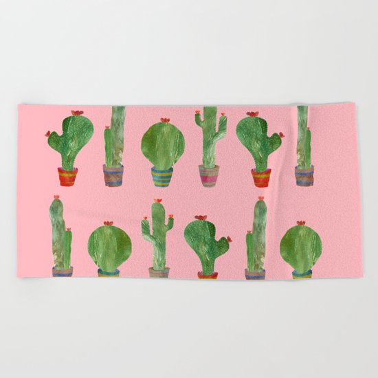 Cactus Pink!! Beach Towel