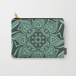 Mint Mandala with Bold Lines Carry-All Pouch