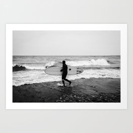Surfer | Black and White Photography Art Print