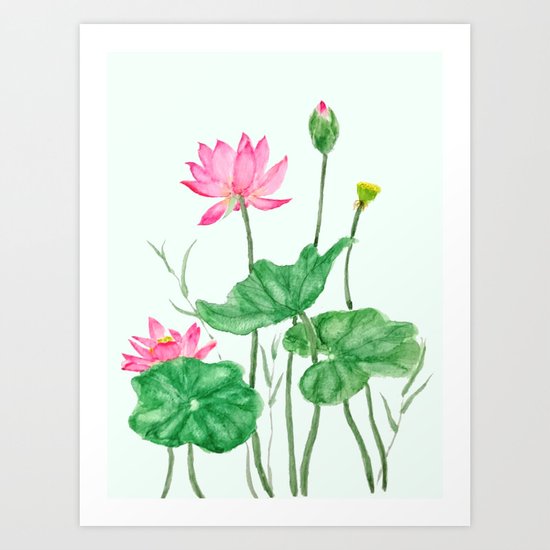 lotus flower Art Print