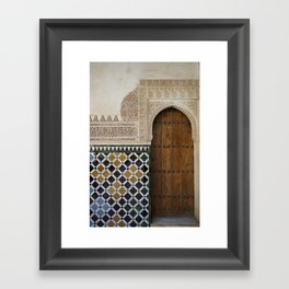Alhambra Door Framed Art Print