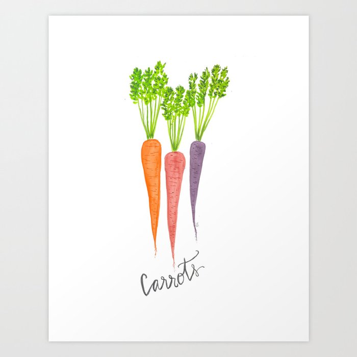 Carrots Garden Art Art Print