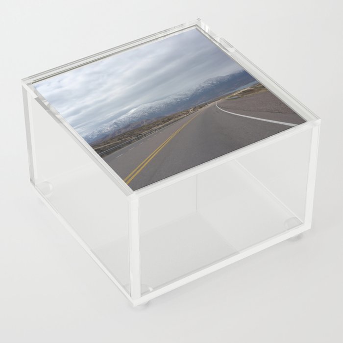 Argentina Photography - Road Going Beside Big Mountains Acrylic Box