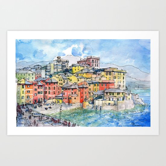 Genova Boccadasse (Liguria-Italy) Art Print