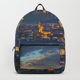 Florence panorama at sunset. Italy Backpack