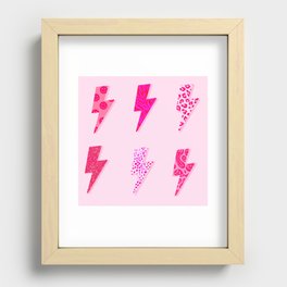 Lightning bolt pinkies  Recessed Framed Print