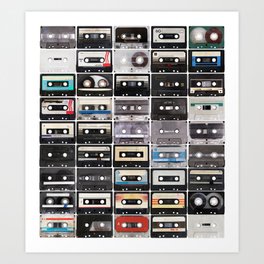 Blank Cassette Collection Art Print | Sony, Vintage, Blankvhs, Albums, 80S, Vinyl, Vhs, Cassette, Maxell, Basf 